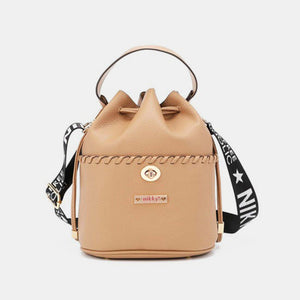 Taupe / One Size Nicole Lee USA Drawstring Bucket Bag