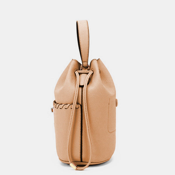 Taupe / One Size Nicole Lee USA Drawstring Bucket Bag