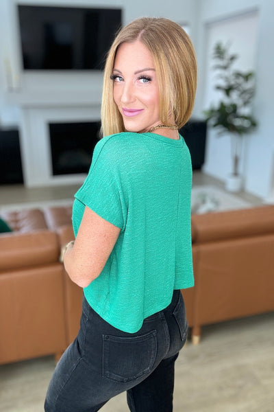 Tops Classic Comfort V-Neck Top in Kelly Green