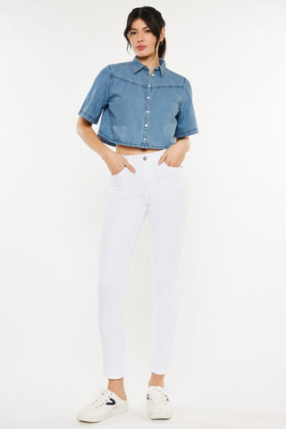 White / 0 Kancan High Rise Ankle Skinny Jeans