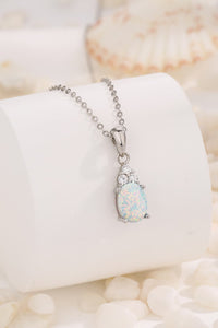 White / One Size Find Your Center Opal Pendant Necklace