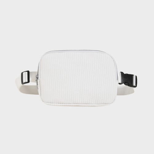 White / One Size Small PU Leather Sling Bag