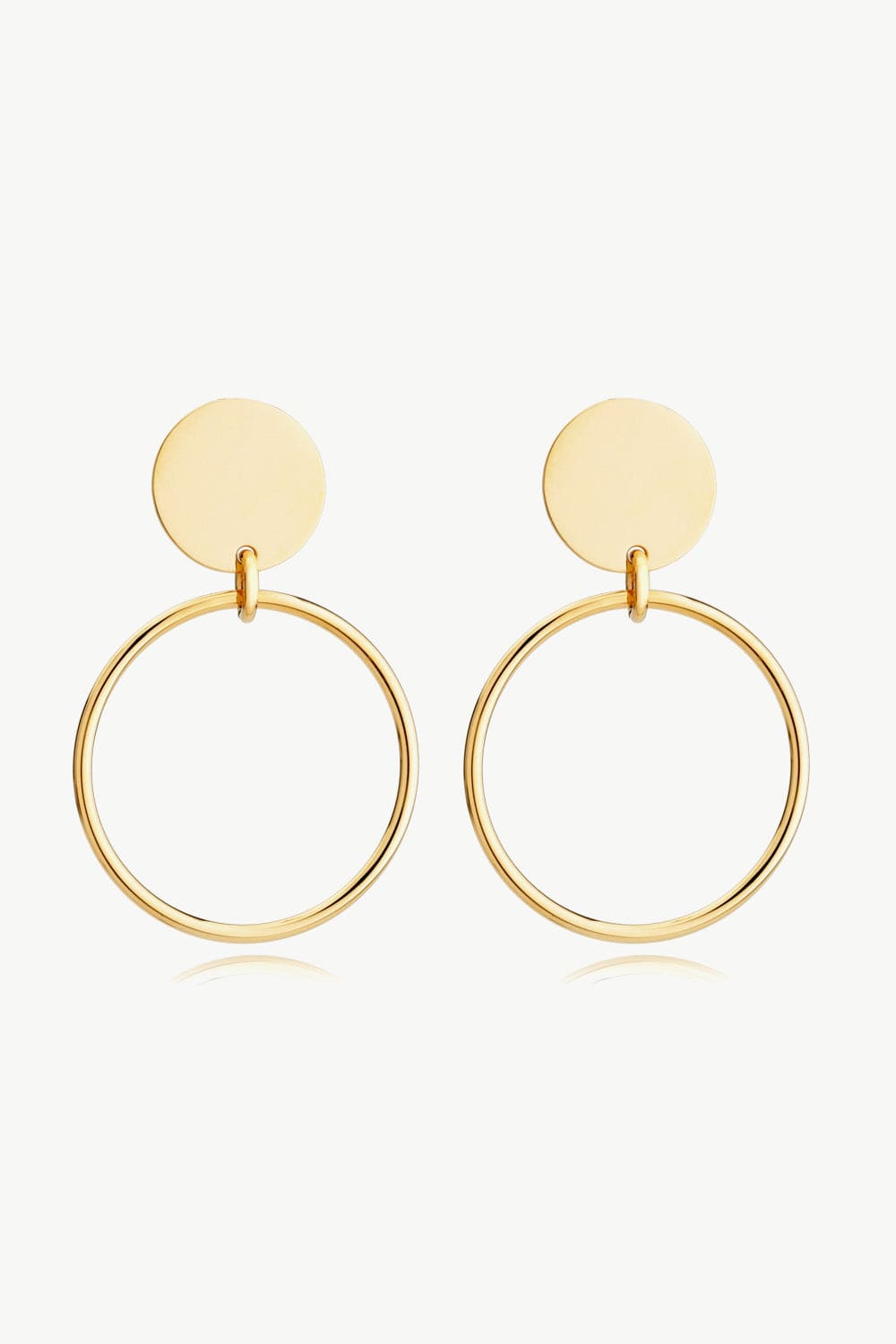 Gold / One Size Gold-Plated Stainless Steel Drop Earrings