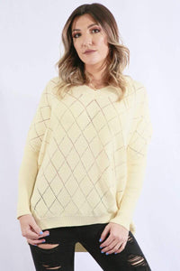 Ivory / S V-neck Oversized Dolman Sleeve Sweater