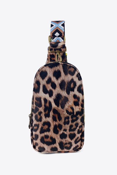 Leopard / One Size Printed PU Leather Sling Bag