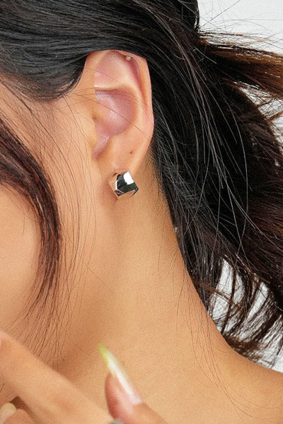Minimalist C-Hoop Earrings