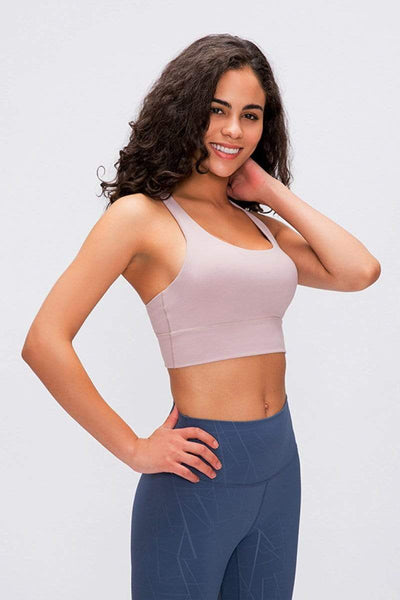 Double X Sports Bra - Basic Colors Pink / S