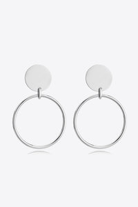 Silver / One Size Gold-Plated Stainless Steel Drop Earrings