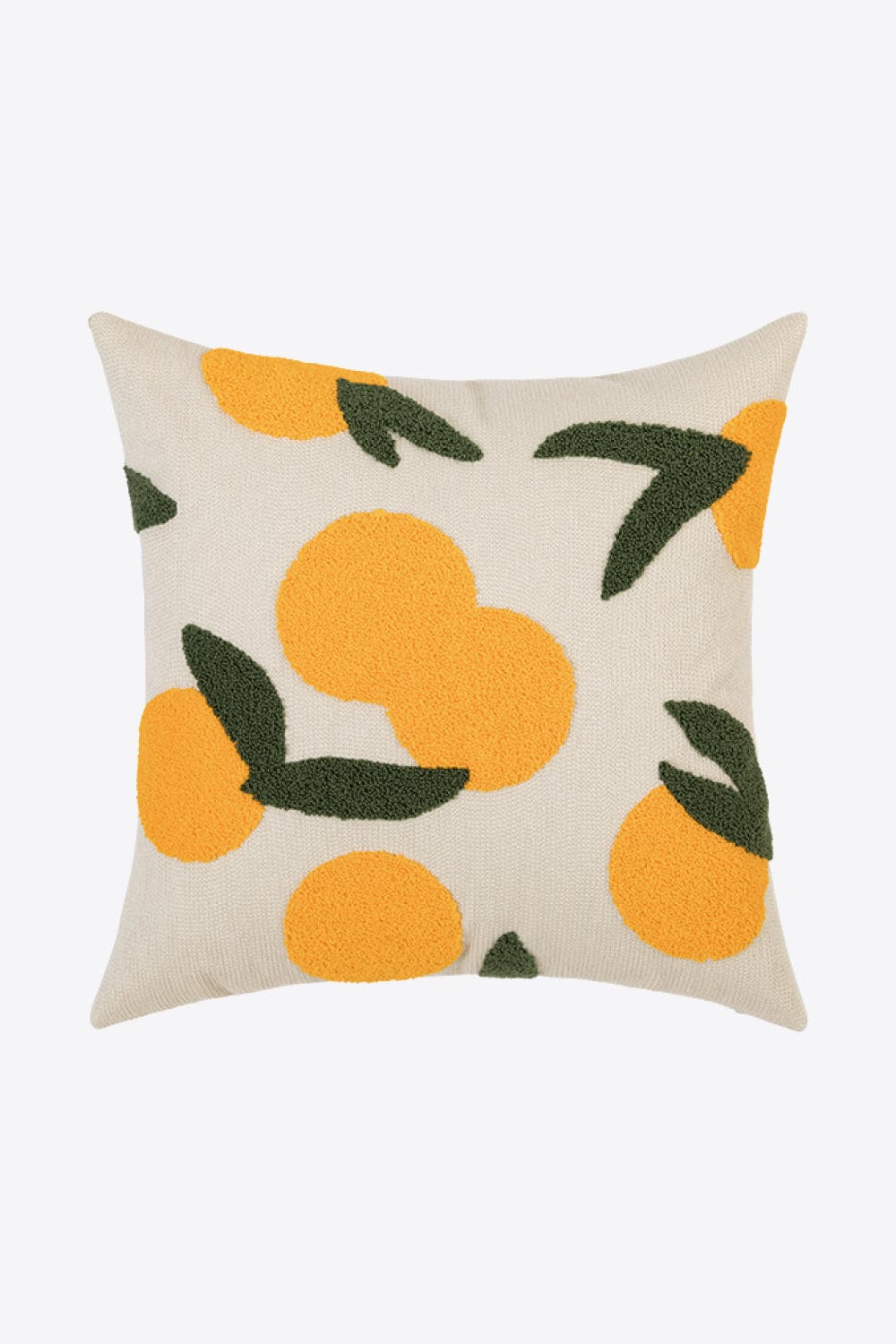 Tangerine / One Size Elements of Spring Punch-Needle Decorative Throw Pillow Case