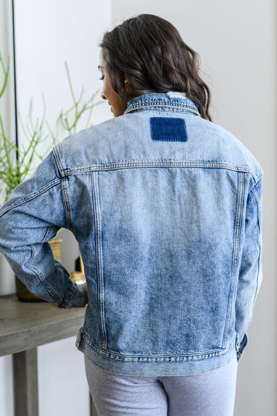 Womens Always Together Light Wash Denim Jacket