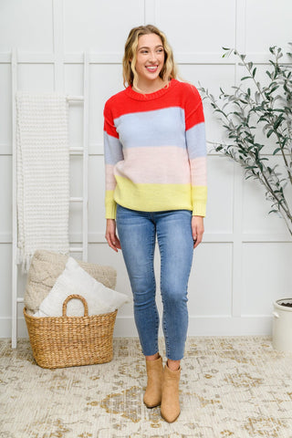 Womens Doorbuster: Bright Striped Knit Sweater