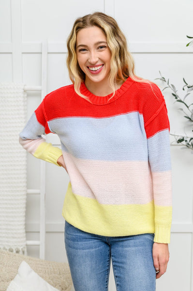 Womens Doorbuster: Bright Striped Knit Sweater
