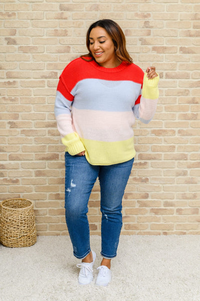 Womens Doorbuster: Bright Striped Knit Sweater