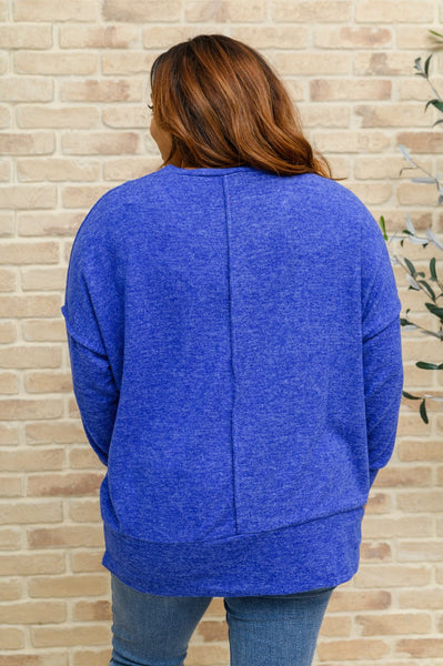 Womens Doorbuster: Brushed Soft Sweater In Blue
