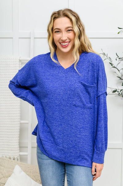 Womens Doorbuster: Brushed Soft Sweater In Blue