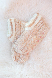 Womens Doorbuster: Cable Knit Faux Fur Slipper Boot